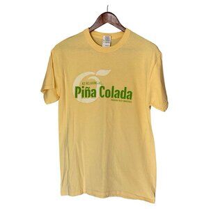 Orange Julius Yellow S/S T-Shirt Men's Size M Pina Colada Fruit Smoothies